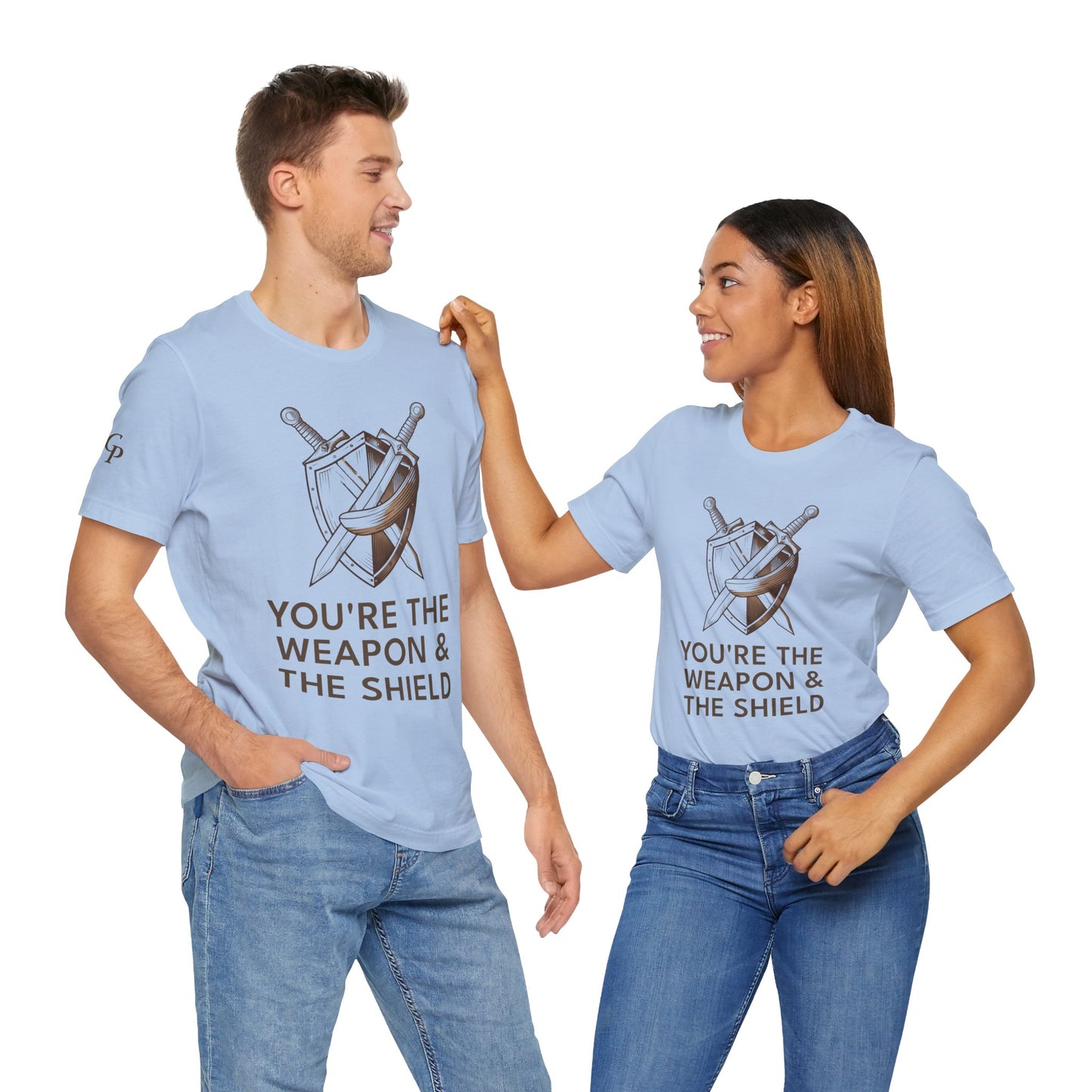 Camiseta unisex de empoderamiento "Eres el arma, el escudo"