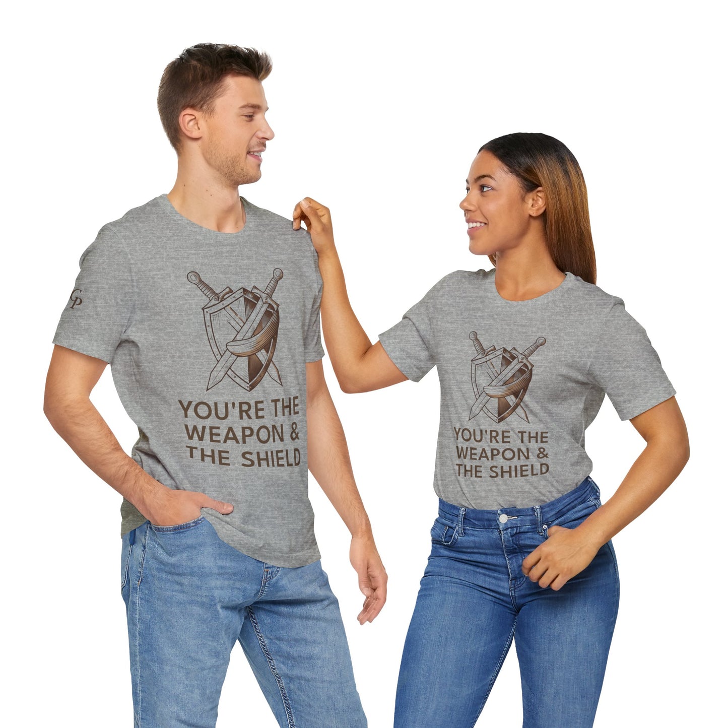 Camiseta unisex de empoderamiento "Eres el arma, el escudo"