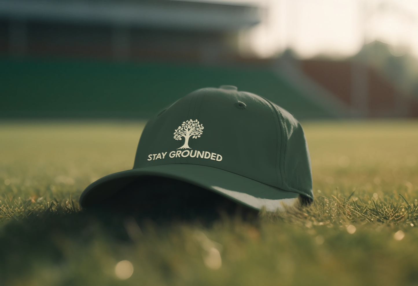 Gorra unisex de algodón con bordado "Stay Grounded"
