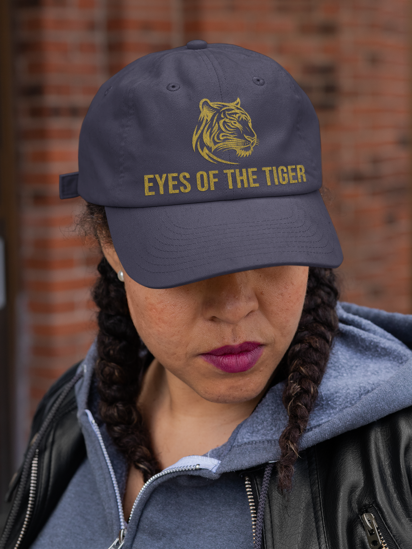 Gorra de algodón unisex bordada Eyes of the Tiger