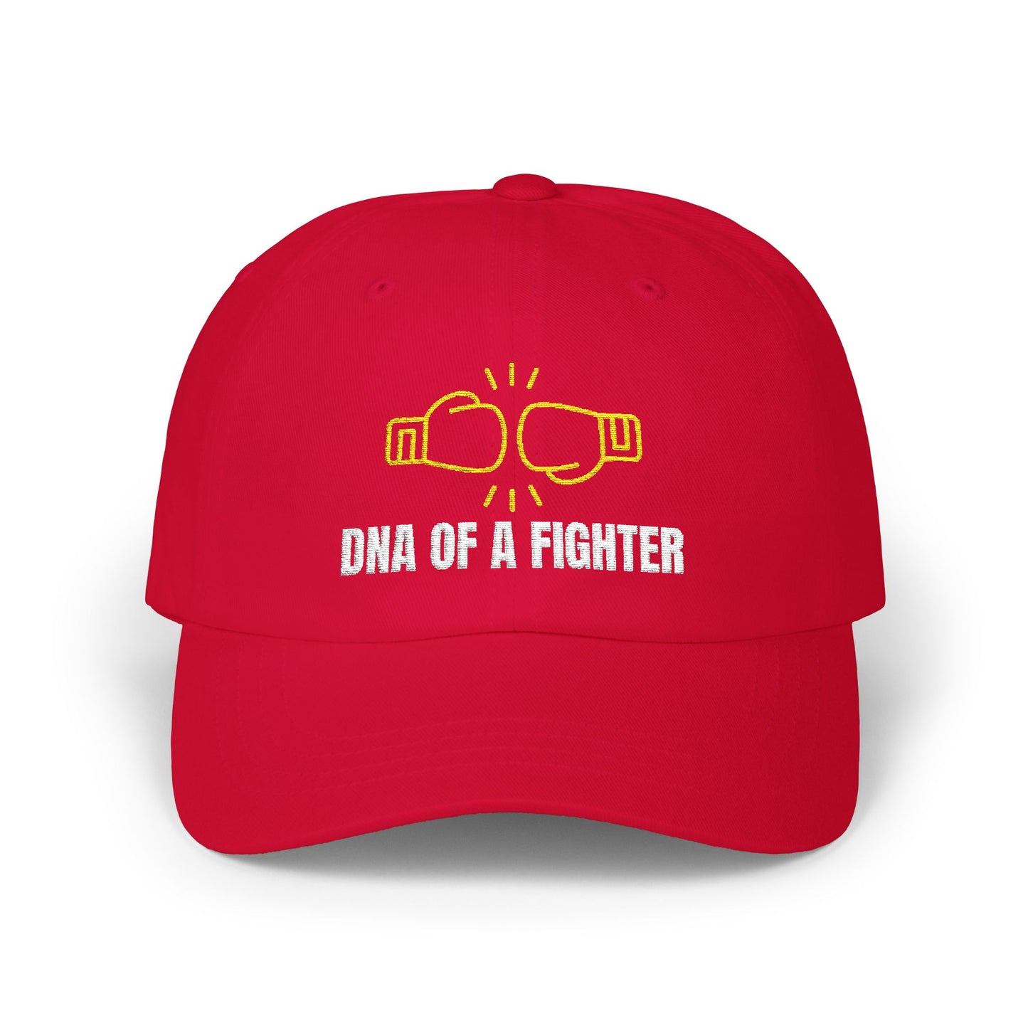 Gorra unisex de algodón bordada con el logo de DNA of a Fighter