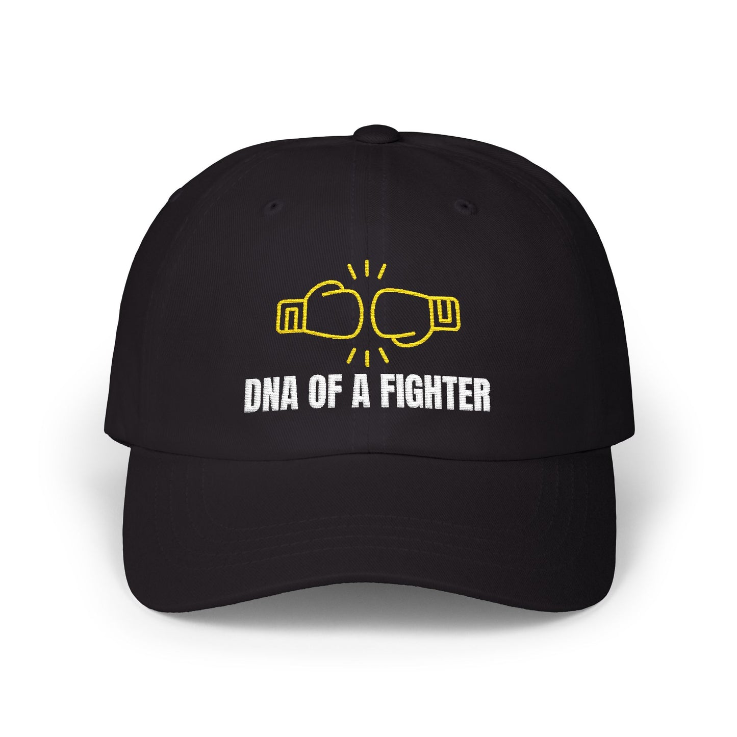 Gorra unisex de algodón bordada con el logo de DNA of a Fighter