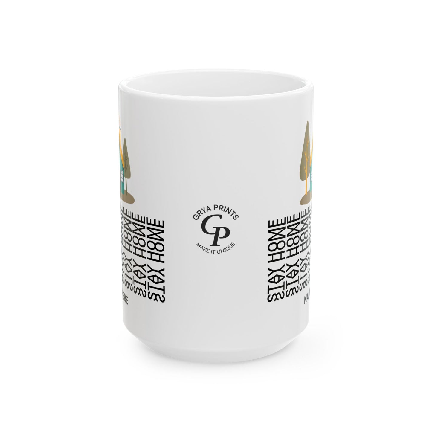 Taza "Quédate en casa" con sorpresa oculta, regalo acogedor para bebidas en cuarentena