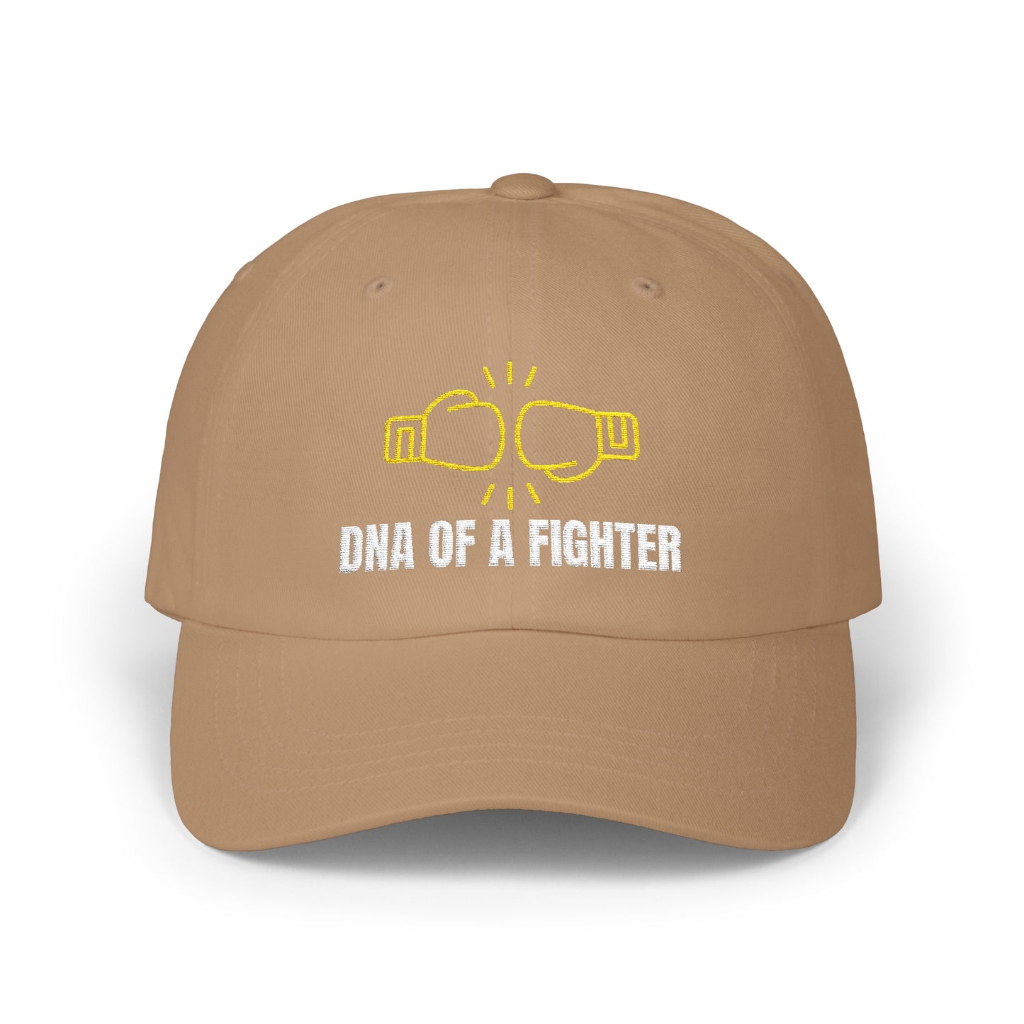 Gorra unisex de algodón bordada con el logo de DNA of a Fighter