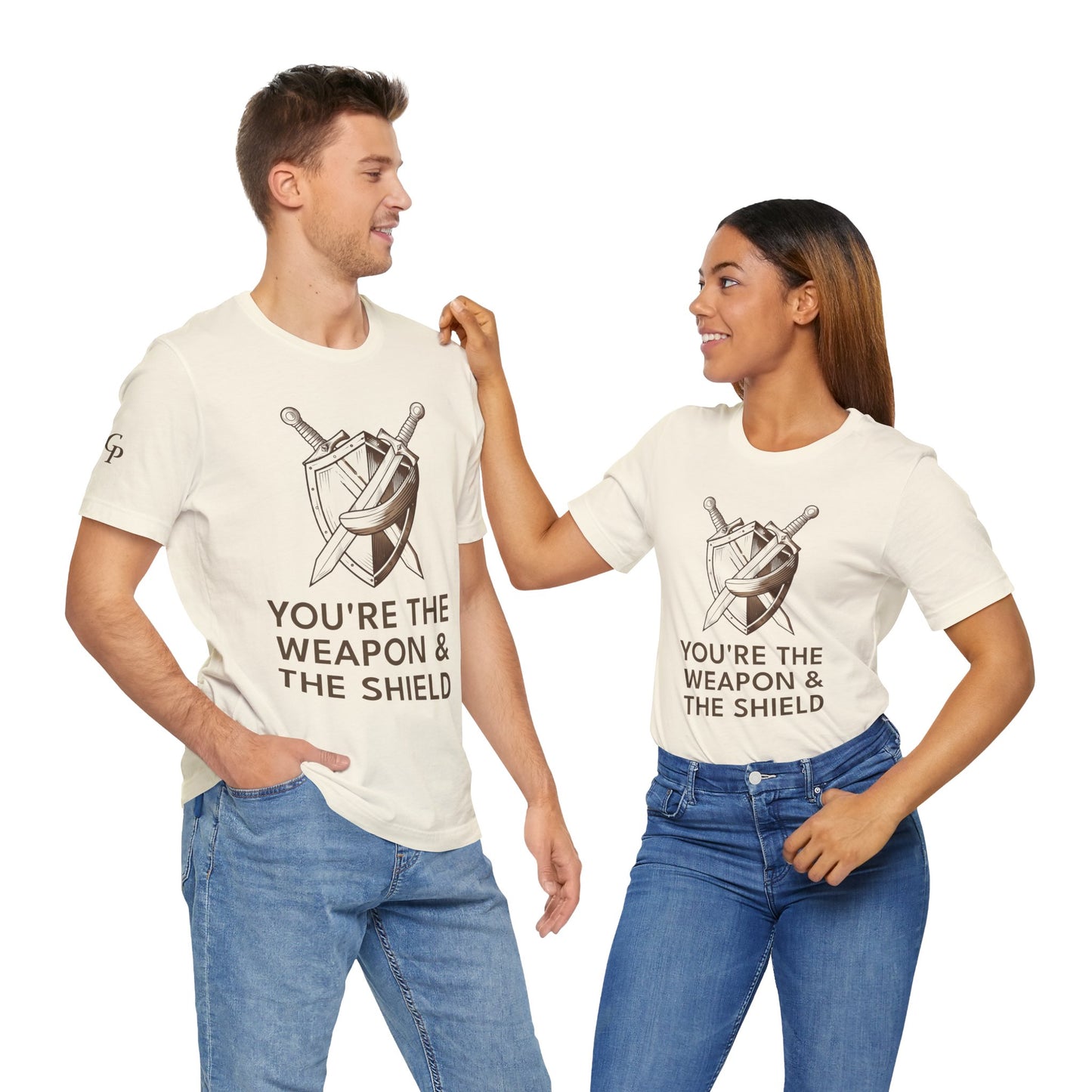 Camiseta unisex de empoderamiento "Eres el arma, el escudo"