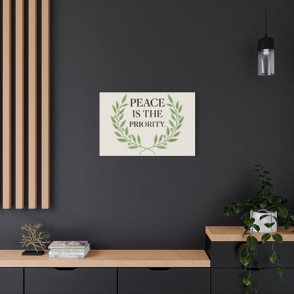 Peace Is the Priority – Mindful Matte Canvas Wall Art 1.25”