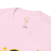 Y2K Vibes T-Shirt in pink, flat lay showing vivid Y2K-inspired print