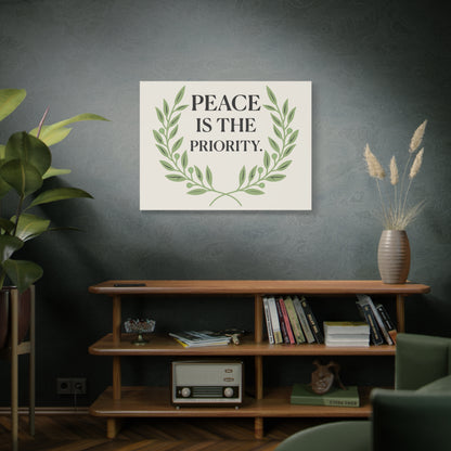 Peace Is the Priority – Mindful Matte Canvas Wall Art 1.25”