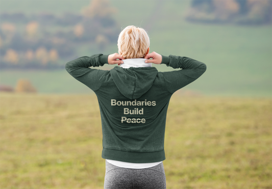 Boundaries Build Peace – Tranquil Fleece Hoodie for Inner Balance