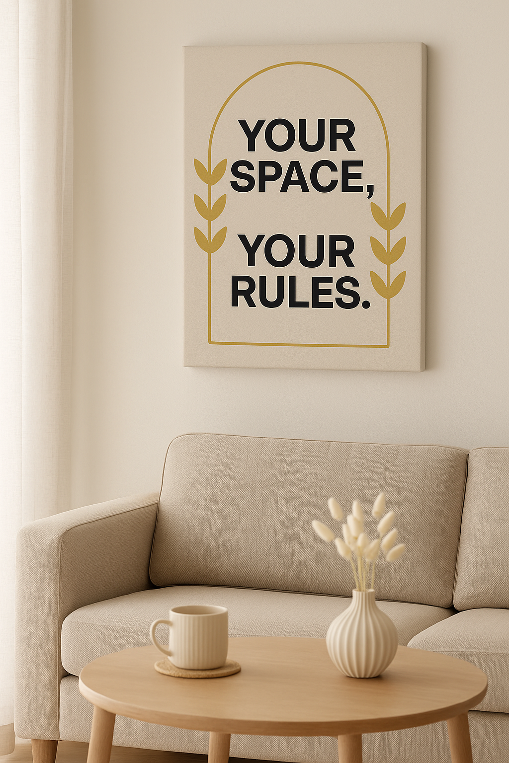 Your Space Your Rules – Custom Matte Canvas Wall Art 1.25”
