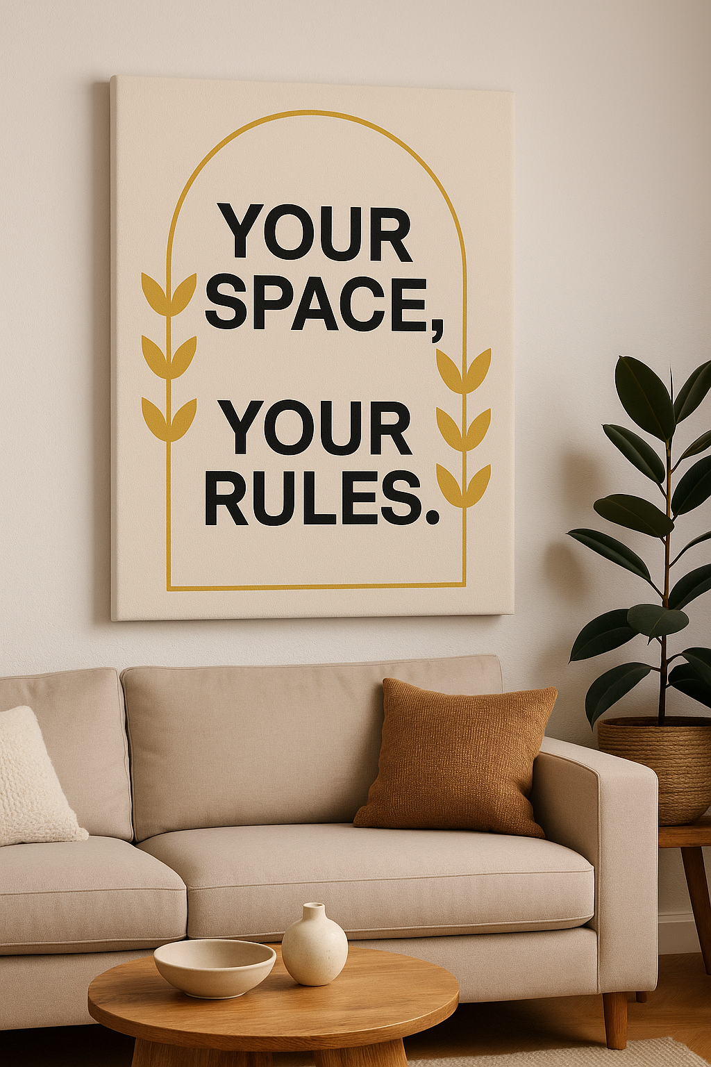 Your Space Your Rules – Custom Matte Canvas Wall Art 1.25”