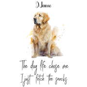 Personalized Pet Mug with golden retriever watercolor design