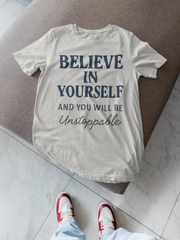 Believe in Yourself T-Shirt – motivational unisex tee casual lifestyle photo