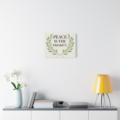 Peace Is the Priority – Mindful Matte Canvas Wall Art 1.25”