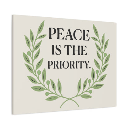 Peace Is the Priority – Mindful Matte Canvas Wall Art 1.25”