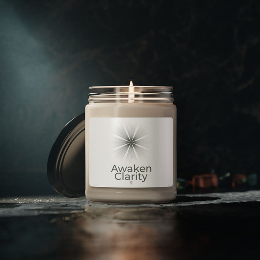 Vela de soja Awaken Clarity de 255 ml: regalo de aromaterapia minimalista y ecológico