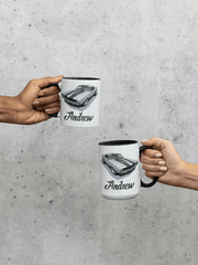Personalized Mug Classic Car or Motorcycle, Your Morning Ride.